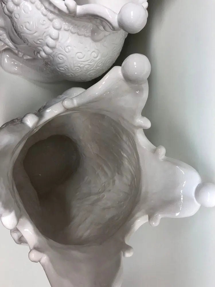 Teste di Moro Emiro Ceramica Caltagirone cm H.45 L.29 Artigianale Bianco DD CERAMICHE SICILIANE