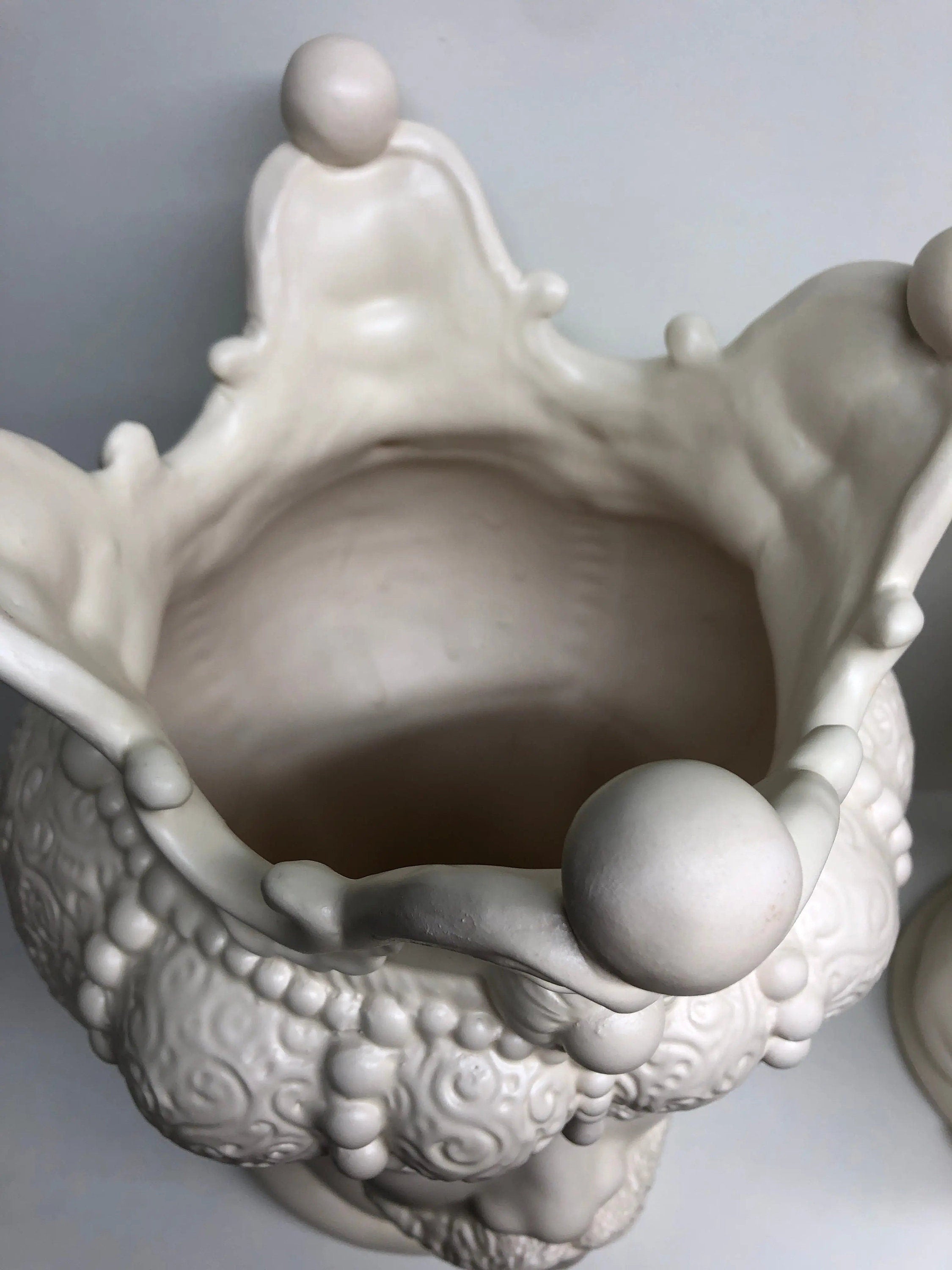 Teste di Moro Emiro Ceramica Caltagirone cm H.45 L.29 Artigianale Bianco Opaco DD CERAMICHE SICILIANE