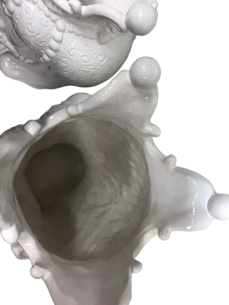 Teste di Moro Emiro Ceramica Caltagirone cm H.45 L.29 Artigianale Bianco - DD CERAMICHE SICILIANE