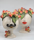 Teste di Moro Ficus Ceramica Caltagirone cm H.38 L.26 Artigianale - TESTE DI MORO