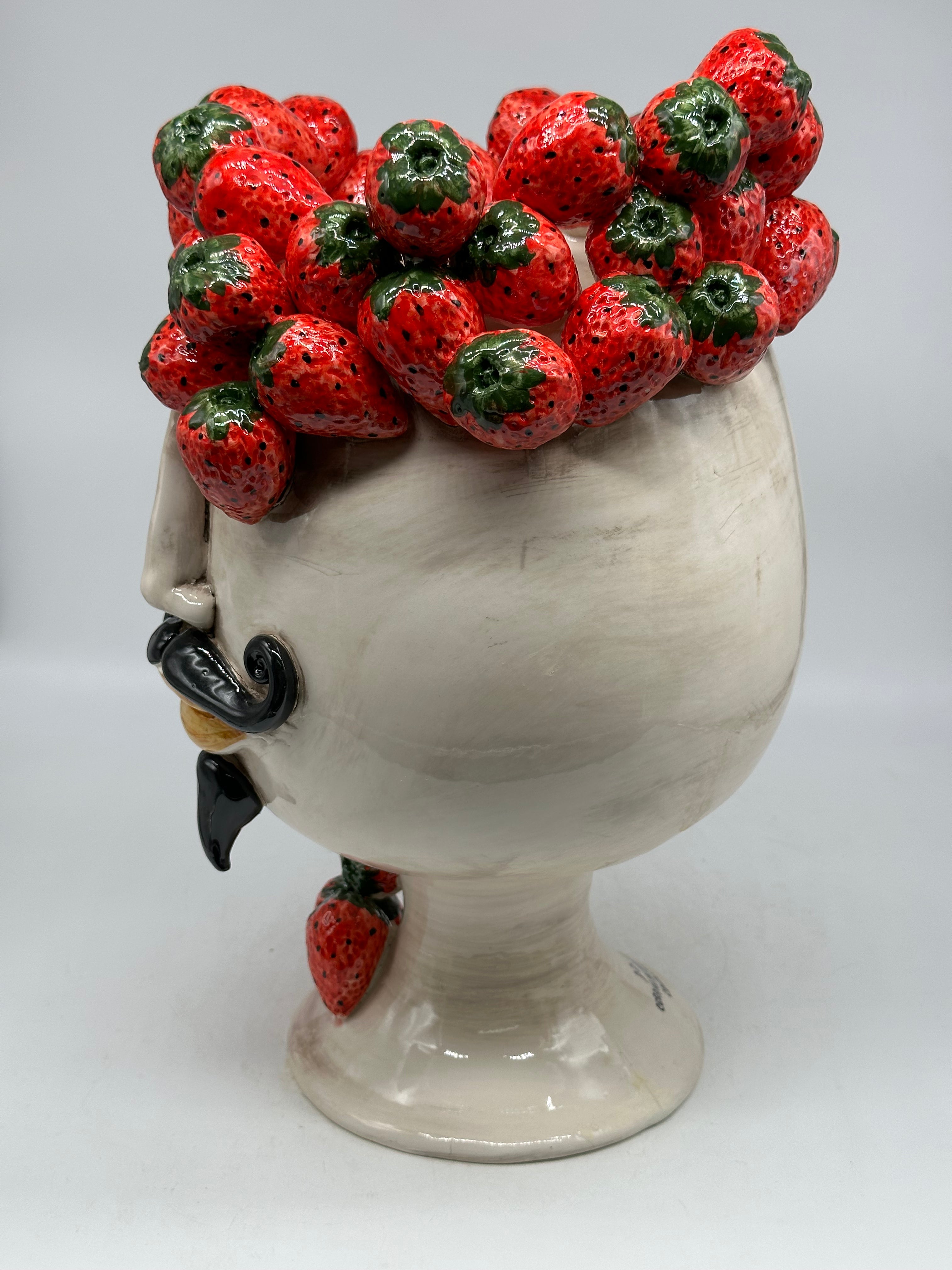Teste di Moro Fresa Ceramica Caltagirone cm H.38 L.26 Artigianale - TESTE DI MORO