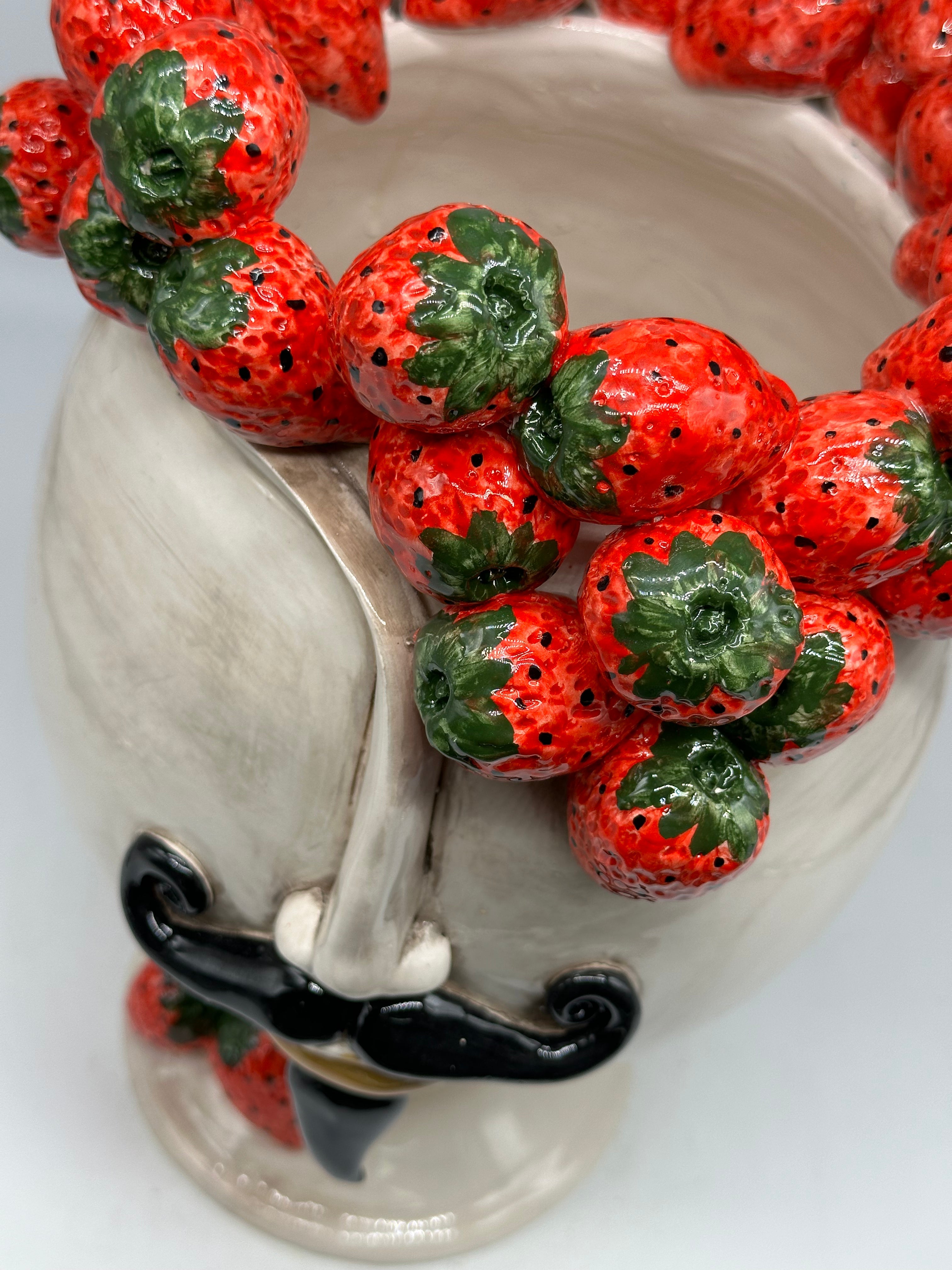 Teste di Moro Fresa Ceramica Caltagirone cm H.38 L.26 Artigianale - TESTE DI MORO