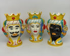 Teste di Moro Girun Ceramica Caltagirone cm H.20 L.13 Artigianale Decorazione Siciliana - DD CERAMICHE SICILIANE