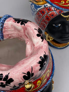 Teste di Moro Horus Ceramica Caltagirone cm H.30 L.18 Artigianale Decorazione “Carretto” DD CERAMICHE SICILIANE