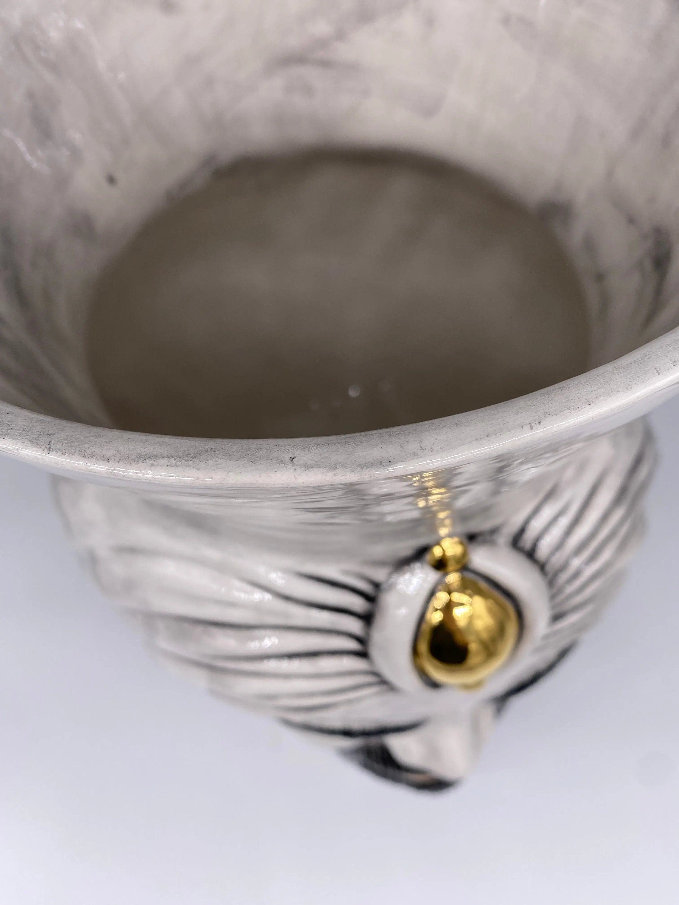 Teste di Moro Iris Ceramica Caltagirone cm H.40 L.23 Artigianale Ghiaccio Oro Zecchino DD CERAMICHE SICILIANE