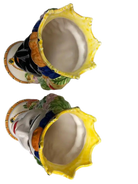 Teste di Moro Kalat Frutta Ceramica Caltagirone cm H.36 L.23 Artigianale - DD CERAMICHE SICILIANE