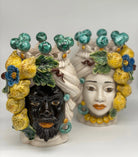 Teste di Moro Limoni Ceramica Caltagirone cm H.30 L.23 Artigianale - DD CERAMICHE SICILIANE