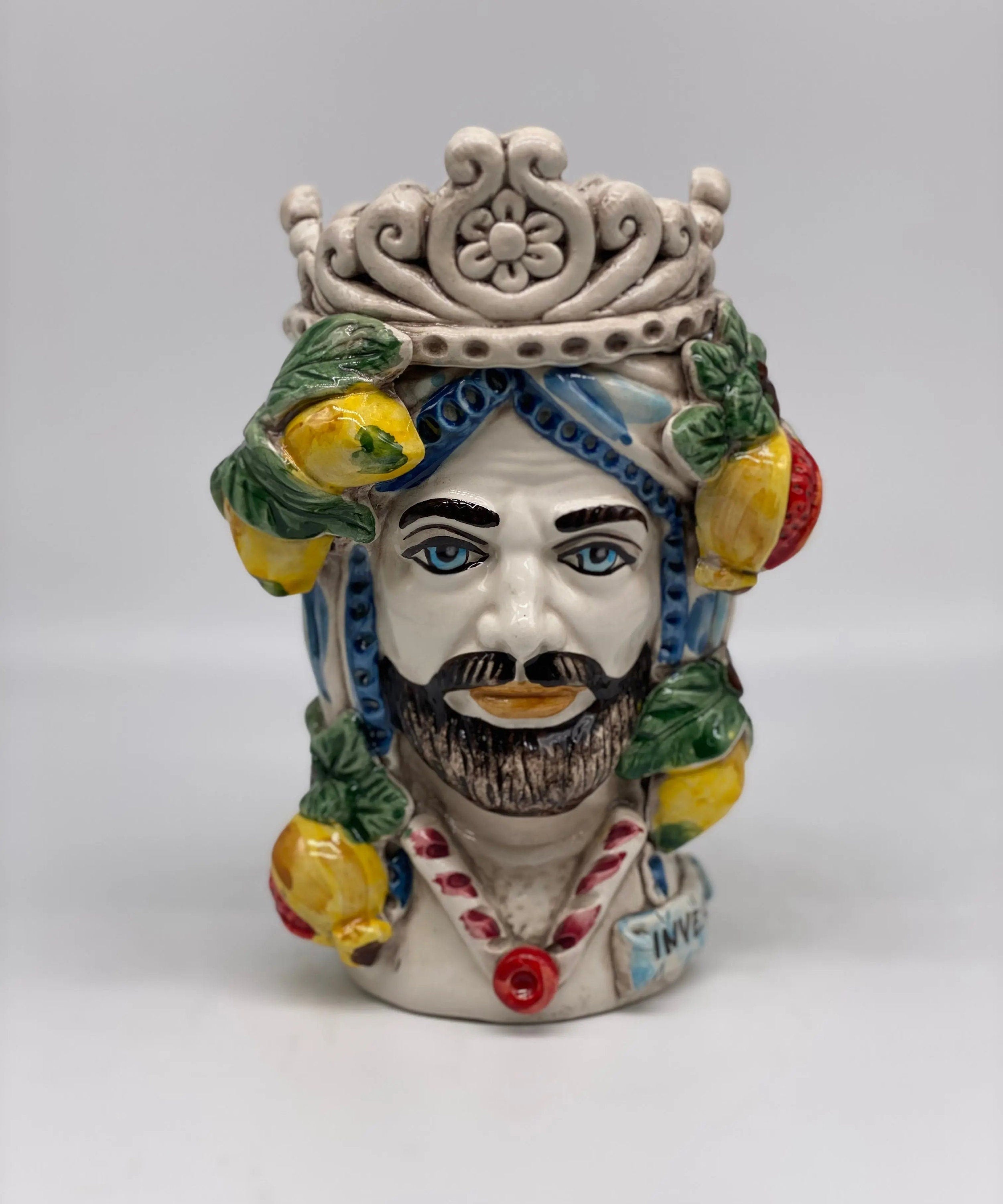 Teste di Moro Linea "4 stagioni" Ceramica Caltagirone cm H.20 L.15 Artigianale DD CERAMICHE SICILIANE