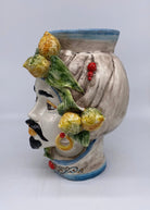 Teste di Moro Mediterraneo Colorata Ceramica Caltagirone cm H.29 L.22 Artigianale - DD CERAMICHE SICILIANE