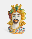 Teste di Moro Mezzobusto TDS Ceramica Caltagirone cm H.52 L.34 Artigianale Frutta Uomo TESTE DI MORO