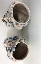 Teste di Moro Moresca Ceramica Caltagirone cm H.28 L.19 Artigianale Barocco Azzurro DD CERAMICHE SICILIANE