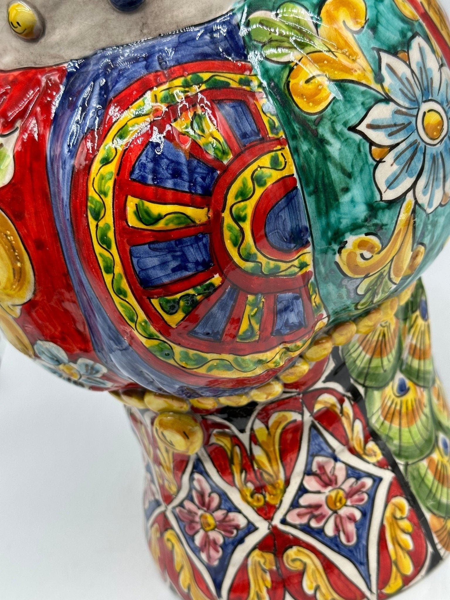 Teste di Moro Persia Ceramica Caltagirone cm H.30 L.22 Artigianale Decorazione “Carretto” - DD CERAMICHE SICILIANE