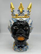 Teste di Moro Poseidon Ceramica Caltagirone cm H.40 L.23 Artigianale - Uomo - TESTE DI MORO