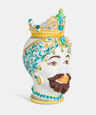 Teste di Moro Saracen TDS Ceramica Caltagirone cm H.45 L.17 Artigianale - TESTE DI MORO