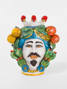 Teste di Moro TDS Frutta e Pale Fichi d’India Ceramica Caltagirone cm H.43 Artigianale - Uomo - TESTE DI MORO