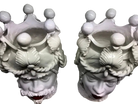 Teste di Moro Zefiro Ceramica Caltagirone cm H.43 L.26 Artigianale Bianco Labbra Rosse - DD CERAMICHE SICILIANE