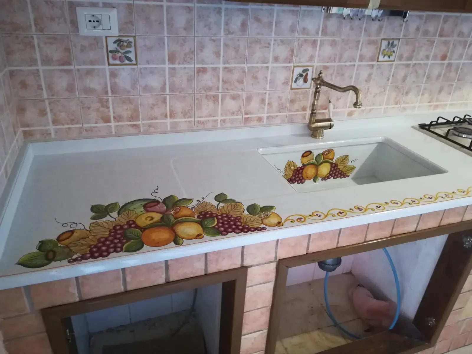 Top per Cucina Pietra Lavica Decoro Estate - TOP PIETRA LAVICA