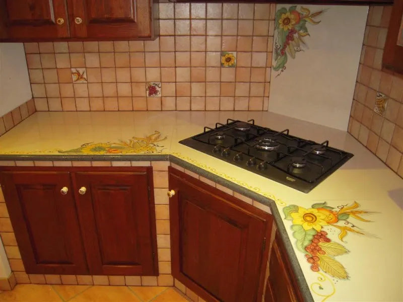 Top per Cucina Pietra Lavica Decoro Estate - TOP PIETRA LAVICA