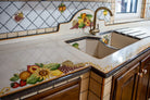 Top per Cucina Pietra Lavica Decoro Treccia Frutta - TOP PIETRA LAVICA