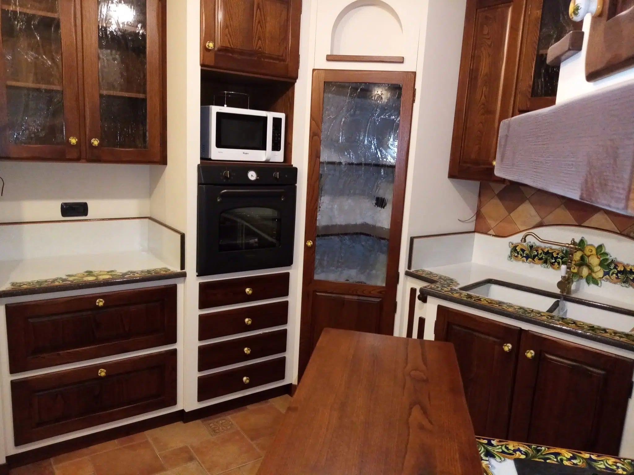 Top per Cucina Pietra Lavica Decoro Ornato - TOP PIETRA LAVICA