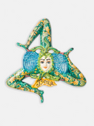 Trinacria cm 45 Ceramica di Caltagirone VARI COLORI - Verde - OGGETTISTICA