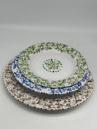 Tris Piatti Uso Alimentare Ceramica Caltagirone - Foglie - PIATTI