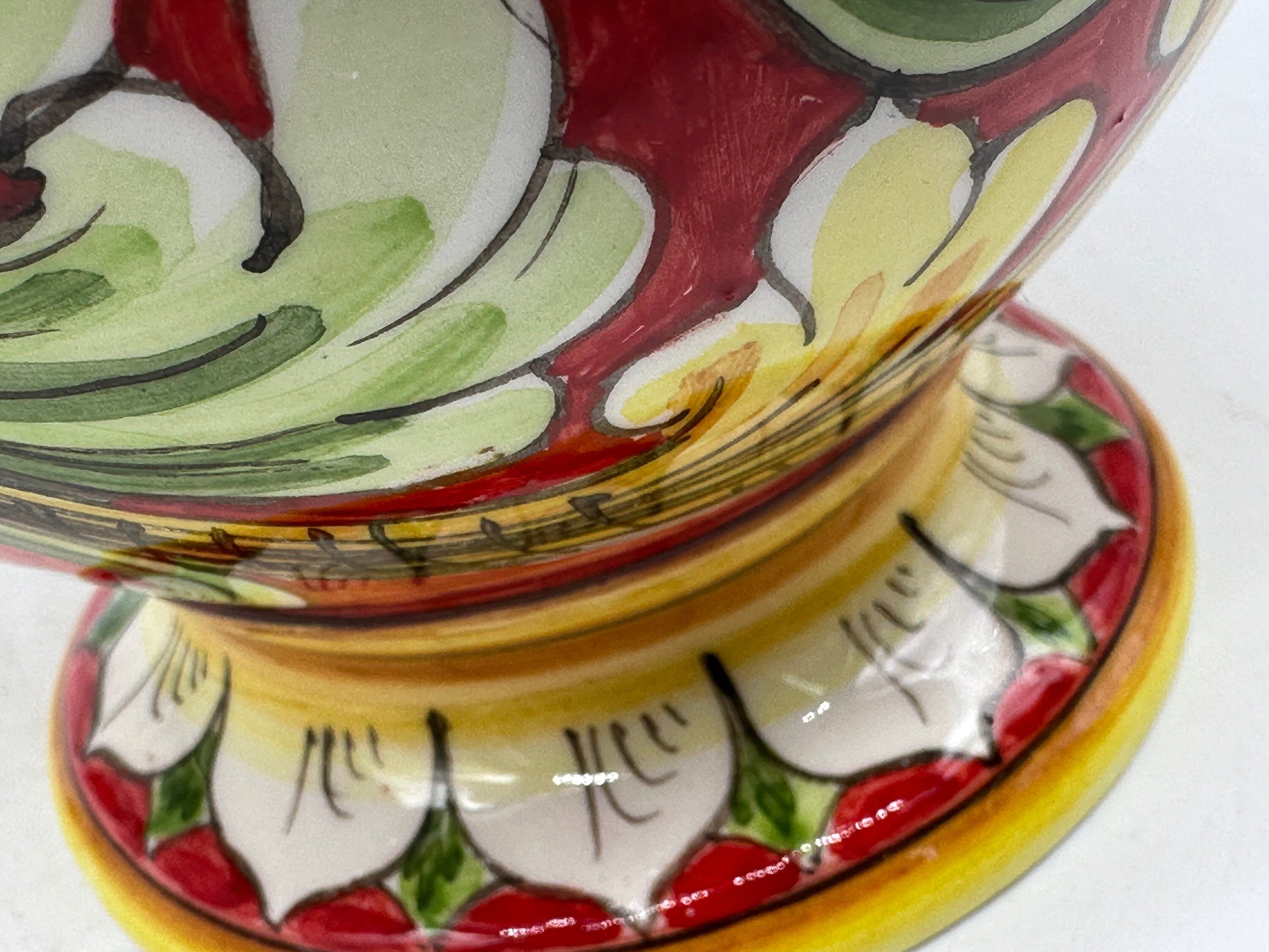 Uovo di Pasqua Contenitore H.24cm Ceramica Caltagirone dipinto a mano