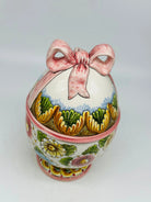 Uovo di Pasqua Contenitore H.27cm Ceramica Caltagirone dipinto a mano DD CERAMICHE SICILIANE