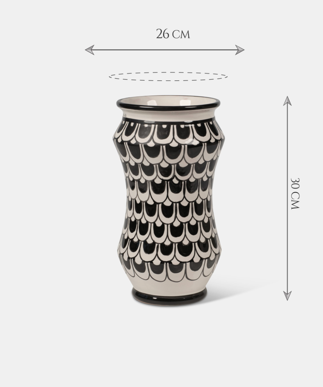 Vaso Albarello TDS cm H.30 Ceramica Caltagirone Nido d’Api - OGGETTISTICA