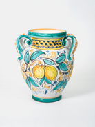 Vaso con Manici Decorato a Mano cm H.25 Ceramica Caltagirone - OGGETTISTICA