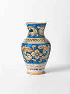Vaso Liscio TDS cm H.37 Ceramica Caltagirone Artigianale Decoro Blu e Giallo - VASO