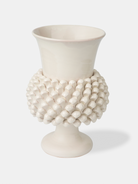 Vaso Pigna TDS Ceramica Caltagirone cm H.30 L.20 Artigianale Bianco Vietri - VASO