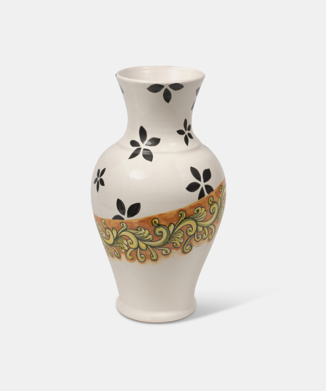 Vaso TDS cm H.37 Ceramica Caltagirone Artigianale Decoro Barocco Moderno V.2 - VASO