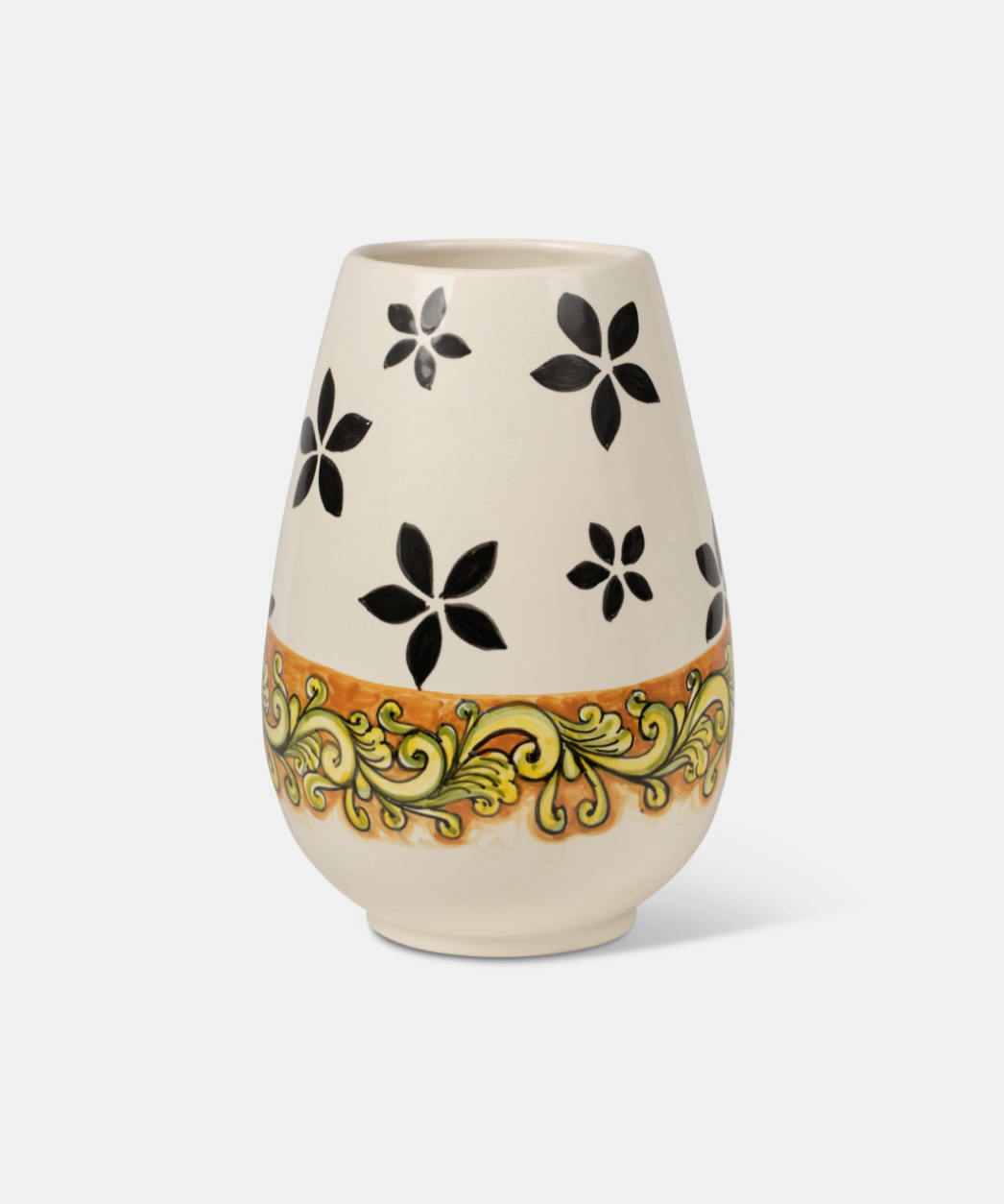 Vaso TDS cm H.37 Ceramica Caltagirone Artigianale Decoro Barocco Moderno - VASO