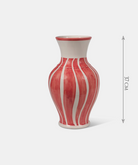 Vaso TDS cm H.37 Ceramica Caltagirone Artigianale Linee Morbide Rosse - VASO