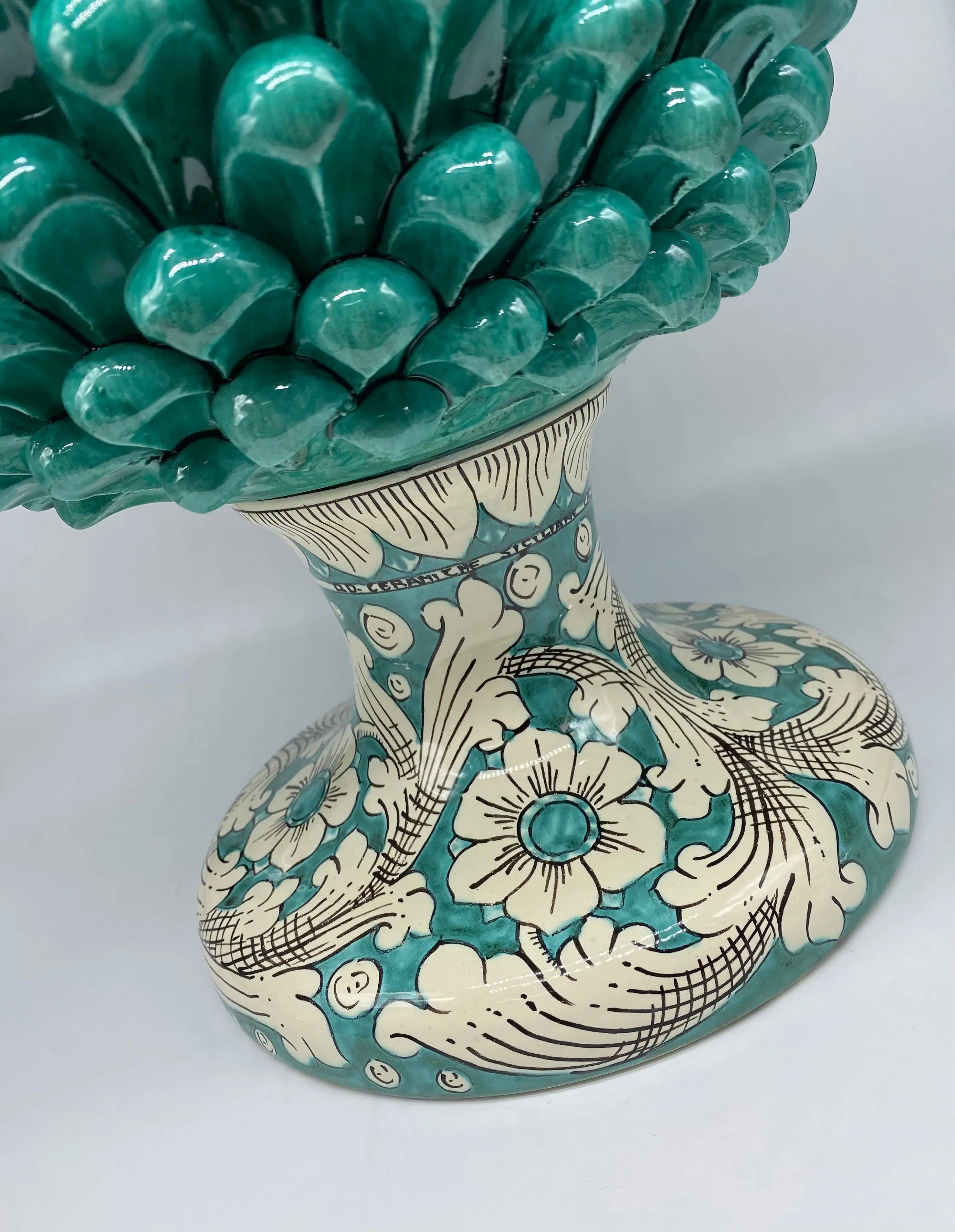 Pigna Classica Verde in Ceramica di Caltagirone - Maioliche Artistiche  Giorgio & Ivano Alemanna