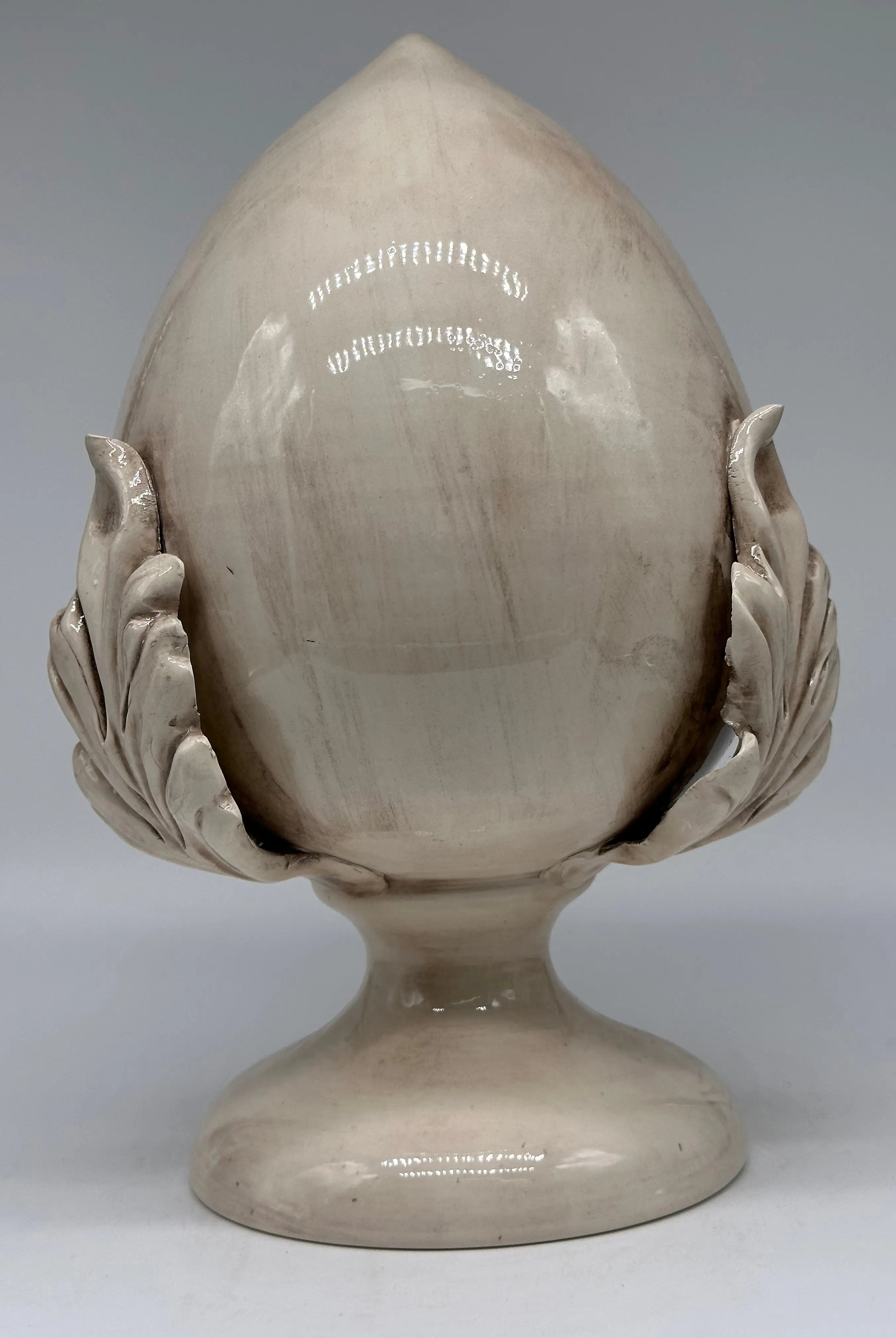 Pumo Ceramica Caltagirone cm H.30 Artigianale Écru DD CERAMICHE SICILIANE