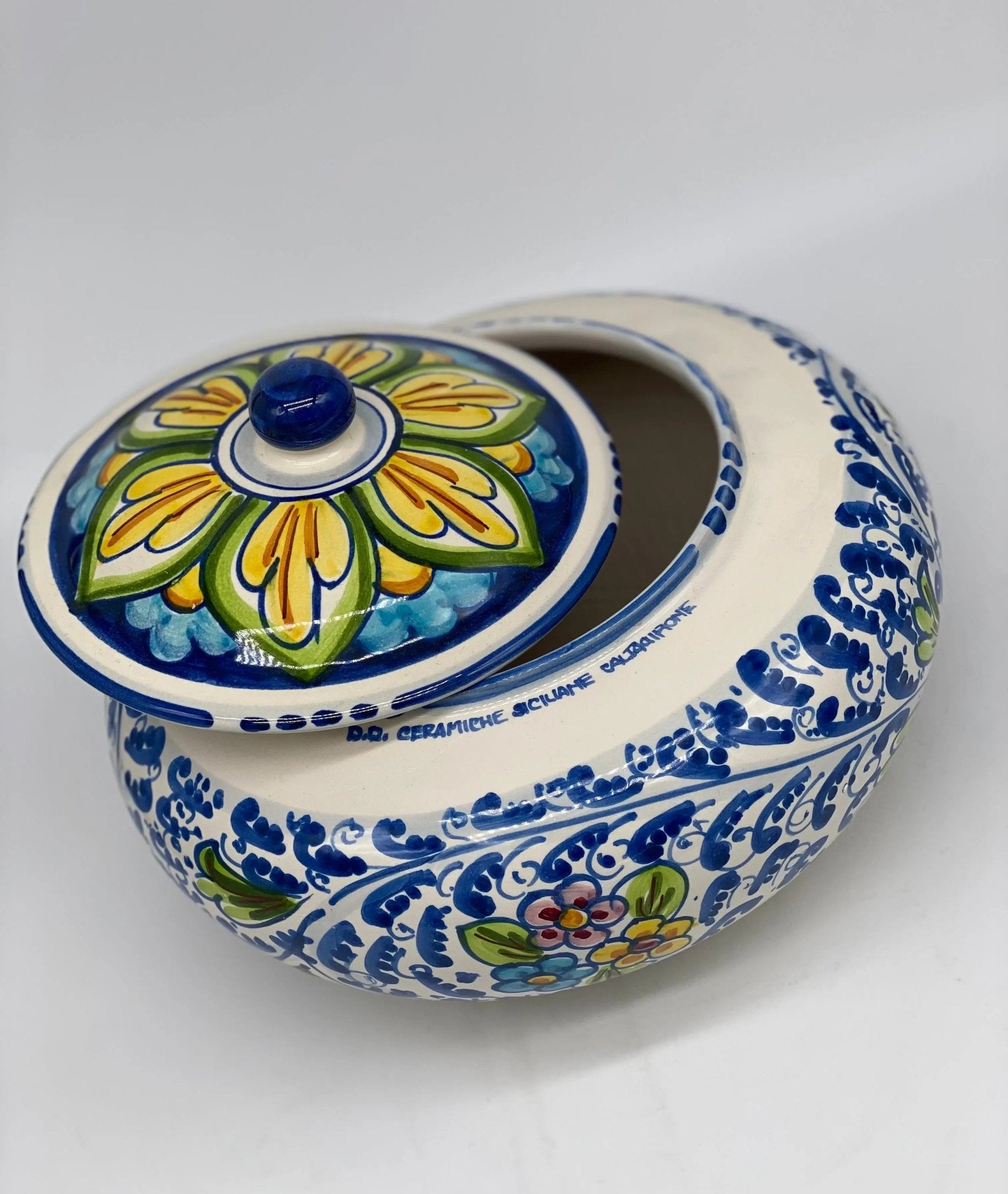 Biscottiera in Ceramica Decorata Florence 21X18 B0023/54 GICOS 