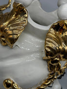 FINE SERIE- Testa di Moro Zefiro Uomo Ceramica Caltagirone cm H.43 L.26 Artigianale Bianco Oro Viso Chiaro - DD CERAMICHE SICILIANE