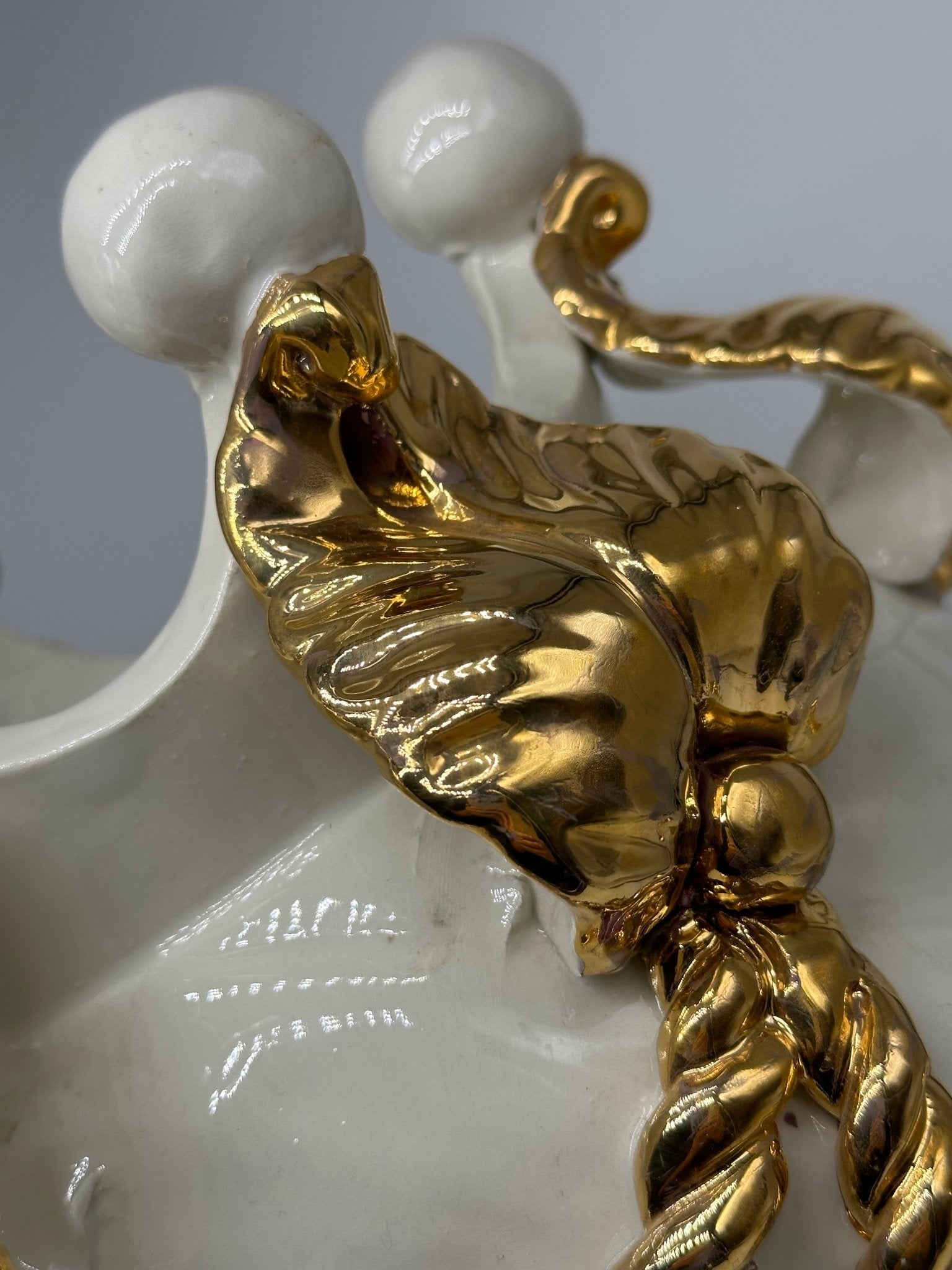 FINE SERIE- Testa di Moro Zefiro Uomo Ceramica Caltagirone cm H.43 L.26 Artigianale Bianco Oro Viso Chiaro - DD CERAMICHE SICILIANE