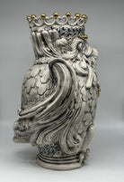 Gufo Portafortuna Ceramica Caltagirone cm H.46 L.30 Artigianale Decorato - DD CERAMICHE SICILIANE