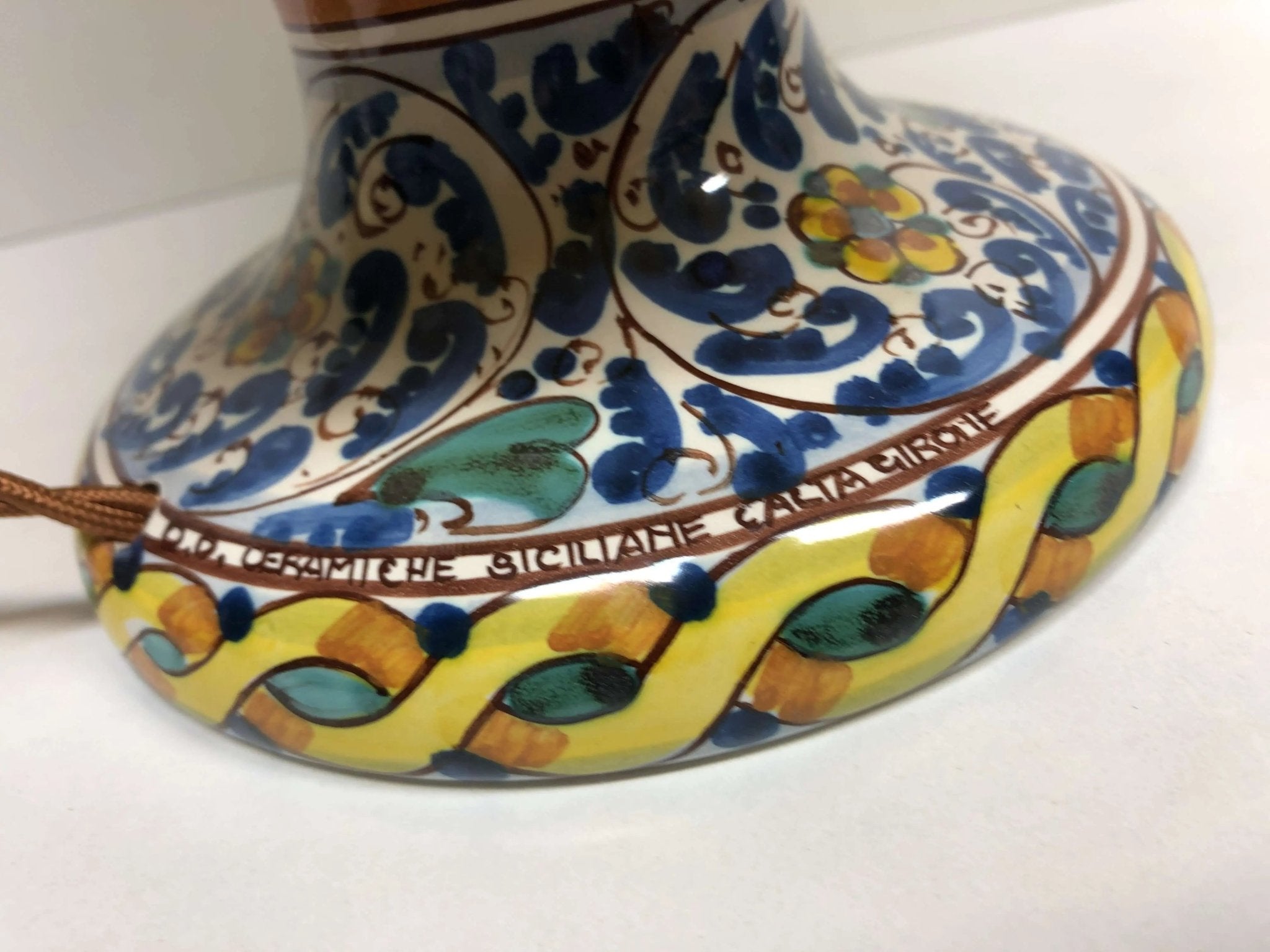 Pigna a Lampada in Ceramica di Caltagirone - Maioliche Artistiche
