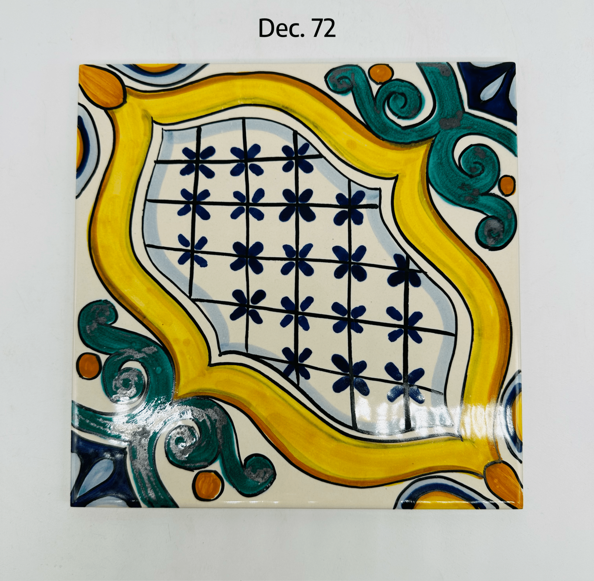 Maioliche Ceramica Caltagirone cm 20x20 Piastrelle Mattonelle decorate a mano - DD CERAMICHE SICILIANE
