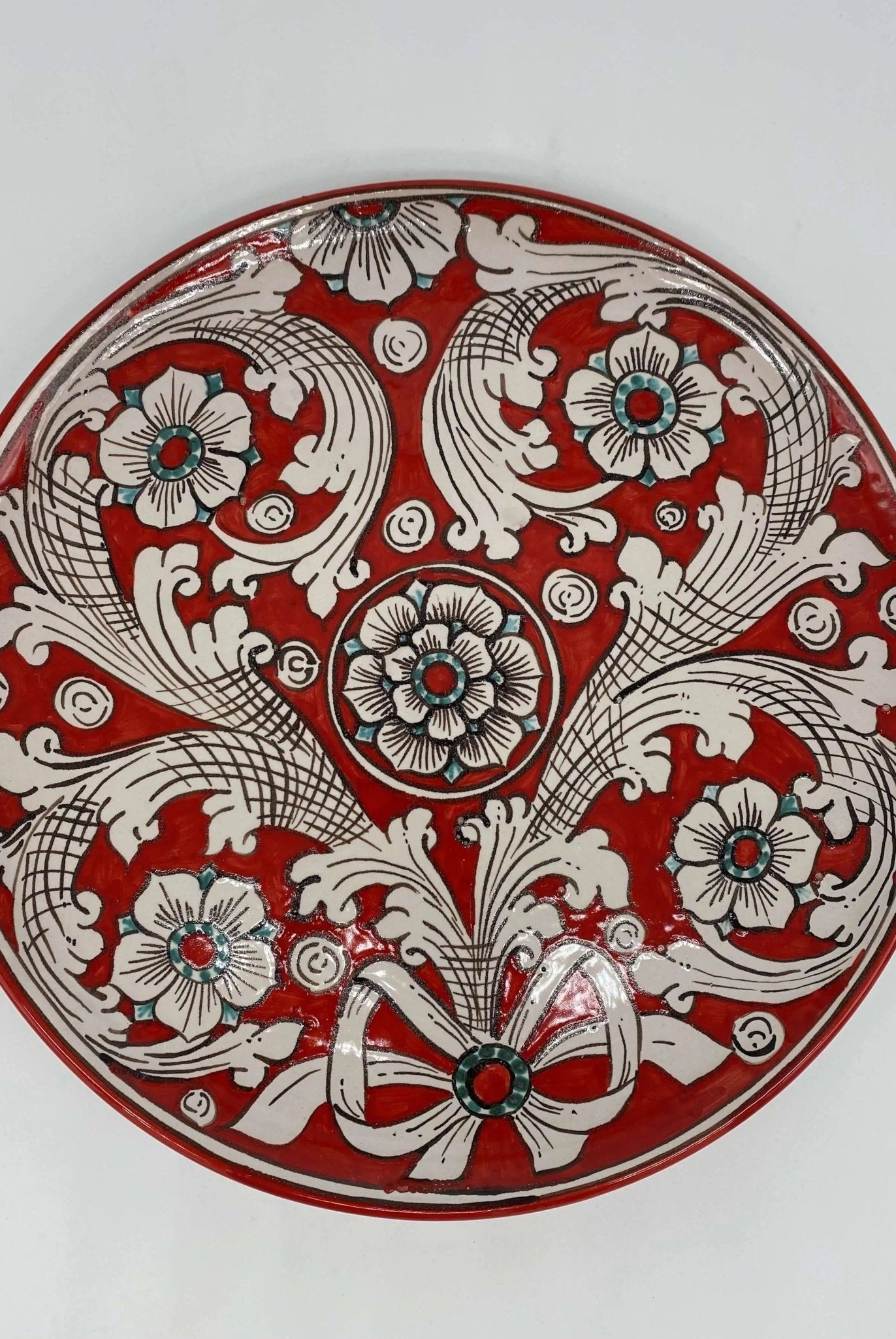 Piatto Decorativo dipinto a mano diametro cm 30 Decoro n.3 - DD CERAMICHE SICILIANE