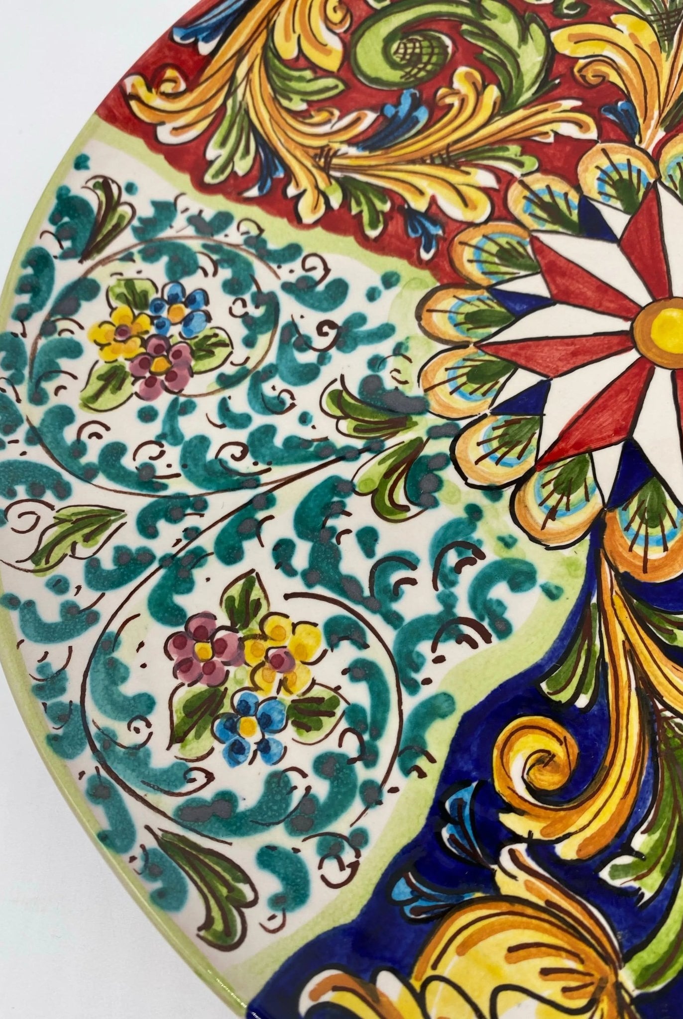 12 piatti da parete, piatti decorativi dipinti a mano, piatto da