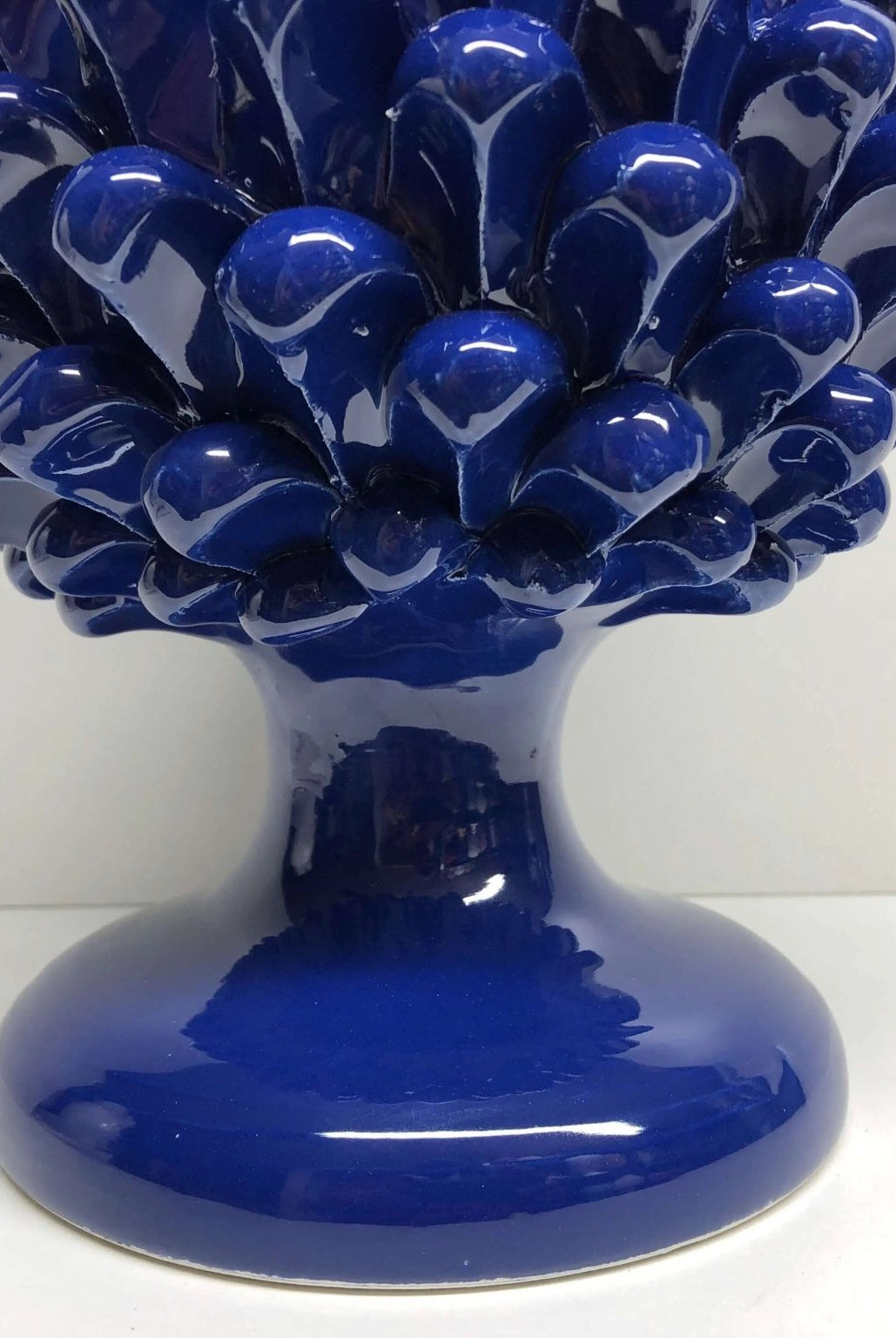 Pigna Ceramica Caltagirone cm H.30 Artigianale Blu Notte - DD CERAMICHE SICILIANE