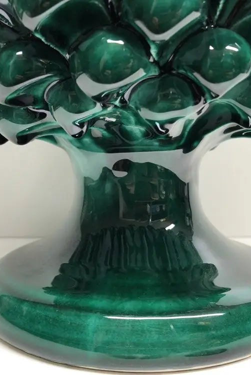 Pigna Ceramica Caltagirone cm H.30 Artigianale Verde Cristallo - DD CERAMICHE SICILIANE