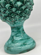 Pigna Luis cm H.35 Ceramica Caltagirone Artigianale Verde Rame - DD CERAMICHE SICILIANE