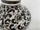 Portavaso Mezza Pigna Ceramica Caltagirone cm H.20 L.20 Artigianale Bianco Base Decorata DD CERAMICHE SICILIANE