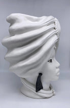 Teste di Moro Atena Ceramica Caltagirone cm H.40 L.28 Artigianale Bianco Opaco - DD CERAMICHE SICILIANE